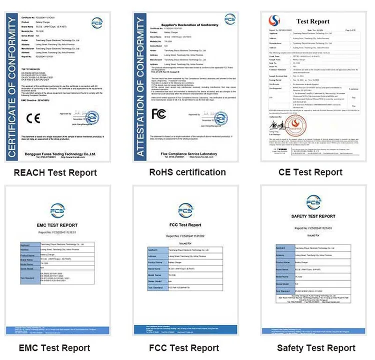 CE RoHS REACH EMC FCC certification test reports for automotive accessories